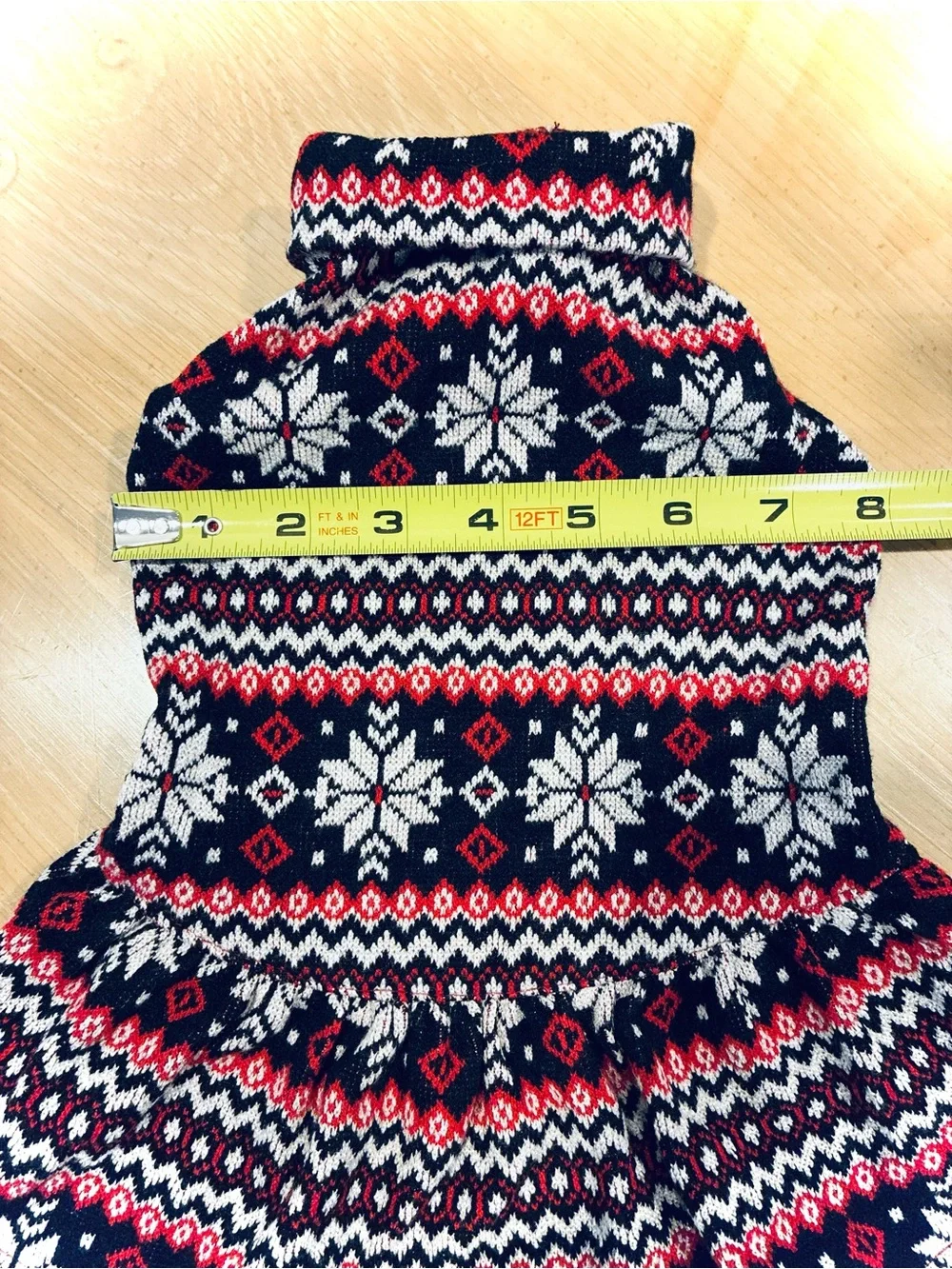 NWT Holiday/Christmas Dog Dress Turtleneck Sweater Dress, Size Small
